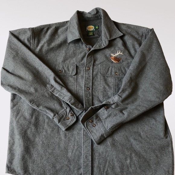 Cabela’s Deerskin Chamois Overshirt XL Heavyweight Shacket Shirt Jacket Workwear - Picture 5 of 16